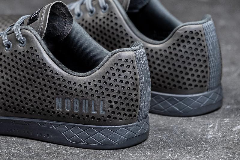 Nobull Nordic Leather Women's Trainers Grey | USA P1886J